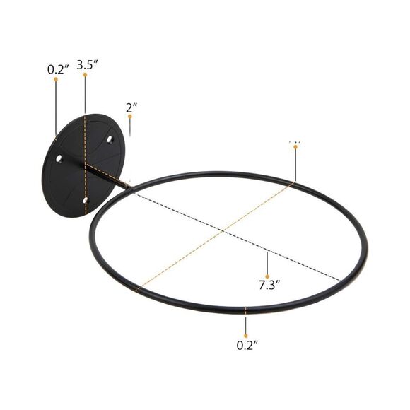 Wallniture Sporta Wall Mounted Storage Sports Ball Holder Display Steel Black 2 - Picture 6 of 10